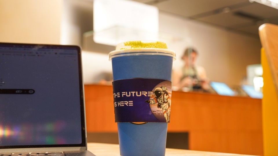 Yummy Future cup at the Palo Alto storefront
